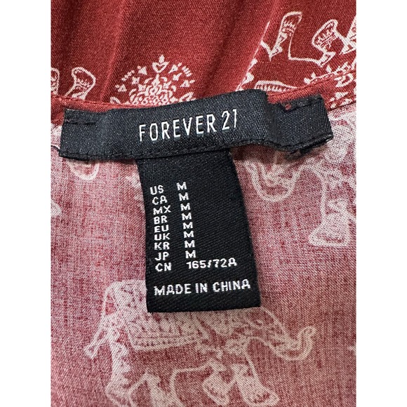 Forever 21 brown elephant print sleeveless jumpsuit size M - Picture 4 of 13